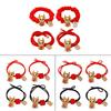 Chinese New Year Elastic Hair Bands for Women Girls Cartoon Dragon Scrunchies Hair Ties Ponytail Holder Hair Accessories