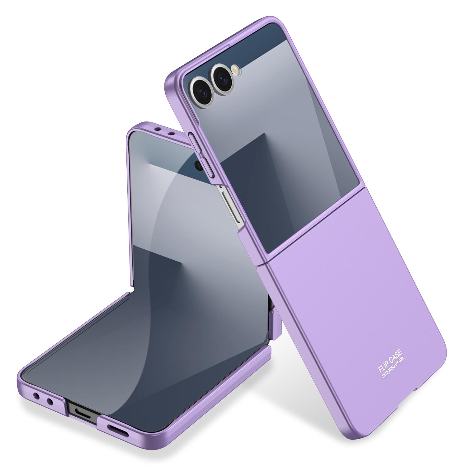 

Ультратонкий жесткий пластиковый чехол для Samsung Galaxy Z Flip 7, противоударный, защитный, матовый, тонкий чехол для телефона для Galaxy Z Flip7 No glass&Galaxy Z Flip7 фиолетовый