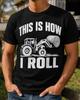 This Is How I Roll Tractor Shirt, Hay Bale Farming Tee, Funny Farmer Gift, Agriculture Ranch Country Rural Equipment Outfit Graphic Apparel