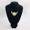 Sunflower Baby Teether Necklace Silicone Pendant Beads Teething Nursing Toys