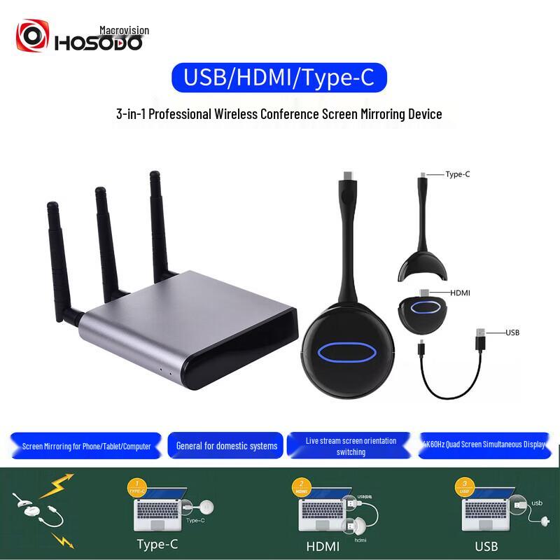 HSD-P9S-C 4K Wireless HDMI Screen Mirroring Device (CN version)