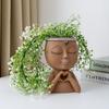 1pc Figura Vaso di fiori Donne Faccia Statua Vaso Fioriera Ornamenti per interni ed esterni Decorazioni per la casa Giardino Patio (4,7*7,3*3,4 pollici)