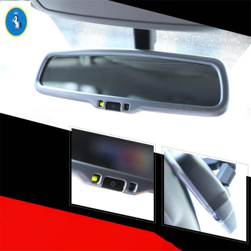 Auto Indoor Roof Front Backup Rearview Mirror Decor Frame Cover Trim Fit For KIA Sportage 2016 - Matte Interior Accessories
