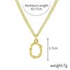 Simple and Compact 26 English Letter Zircon Letter Pendant Necklace