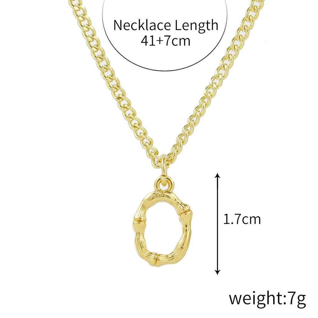 Simple and Compact 26 English Letter Zircon Letter Pendant Necklace