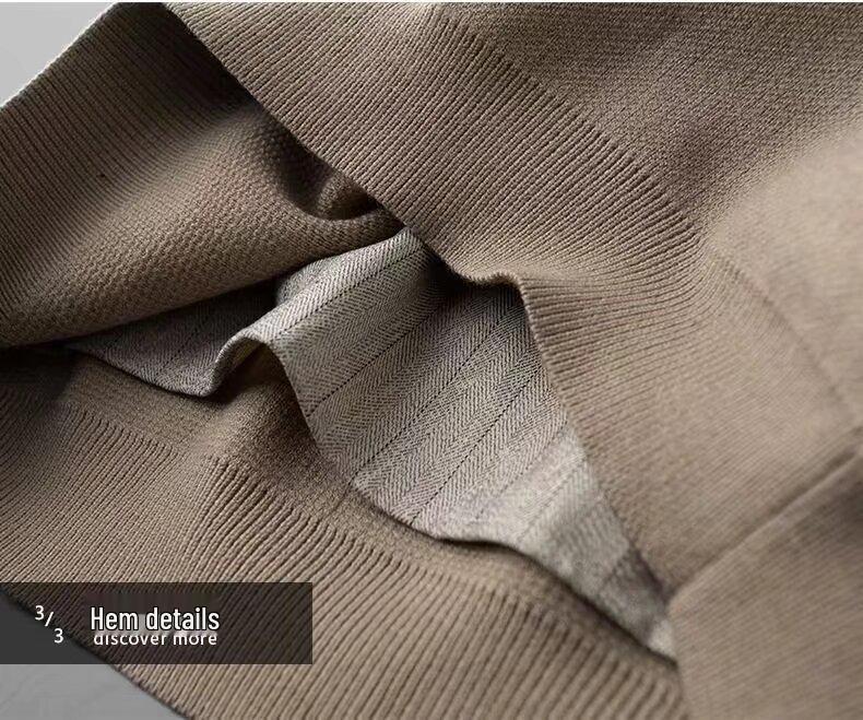 British Style Men's Knitwear: Casual Loose Patchwork Sweater with Shirt Collar, Autumn-Winter Bestseller