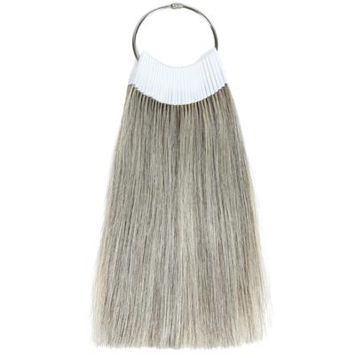 BUMMSEVEN Natural Human Hair Bundle Color Light Total of 30 Length Approximately Hairdresser Color Hair Hair Dye Color Chart 100% Test, Gray, Pieces,