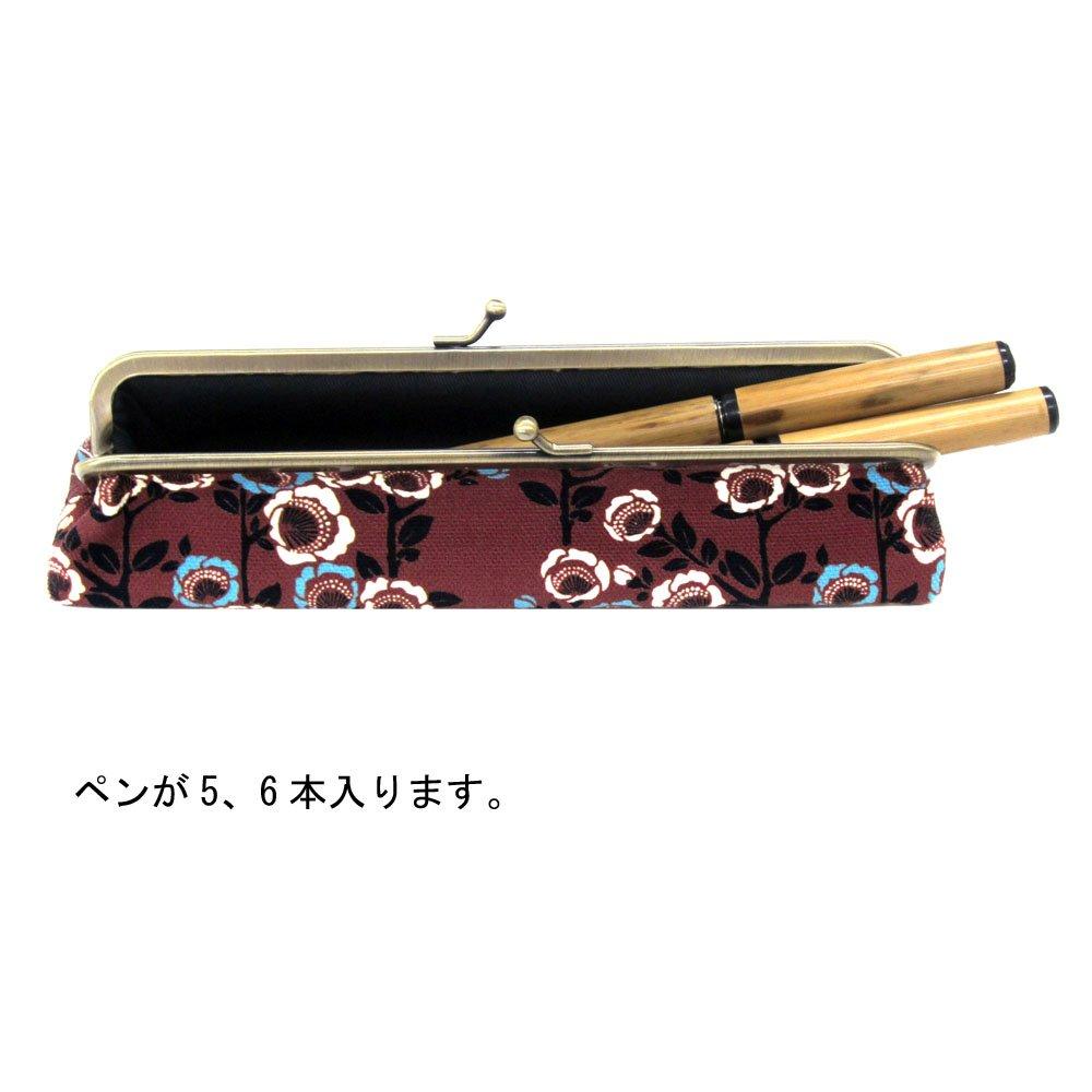 Akashiya Kyoto Obi Camellia Pouch, Fabric, Pattern, K21-TU