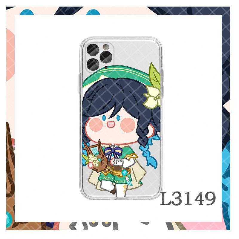 Genshin Impact iPhone Case for iPhone 11/12: Diluc, Qiqi, Keqing, Razor Design iPhone 12 Mini