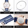 OLEVS Women's Ultra-Thin Wristwatch, Nurse Watch with Second Hand, 12/24 Hour Display, Easy-to-Read Silicone Band, Fashionable Watch for Women (Blue S