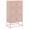 Vidaxl Szafka, Różowa, 68,5X38,5X123,5 Cm, Stal