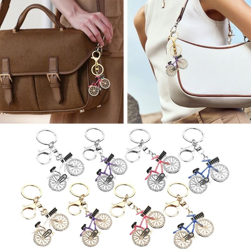 Sporty Couple Bike Keychains Metal Construction Crystal Ideal For Anniversary Gifting
