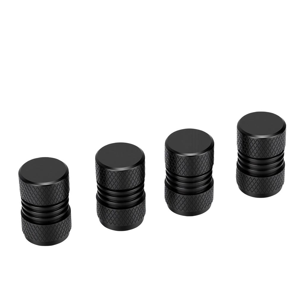 4pcs Tire Valve Stem Aluminum Alloy Black Tire Stem Covers for Cars Mountain Bikes