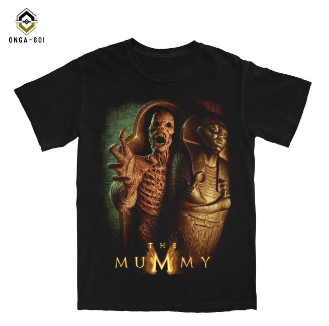 Scary Mummy Tomb Poster Vintage 90s Horror Halloween Graphic Spooky T-Shirt
