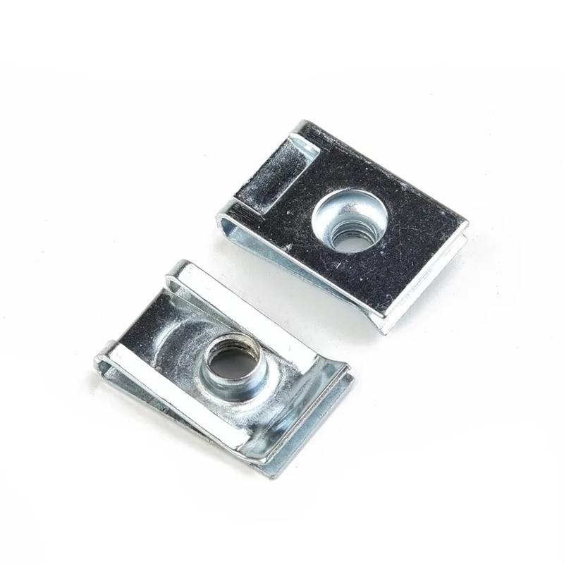 10Pcs Anti Vibration License Plate Screw Clips Stainless Steel Fasteners Spring Steel U Type Clip for Auto Plate
