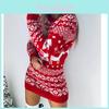 Christmas Animal Pattern Knit Sweater For Women With Long Sleeves For Holiday Wear