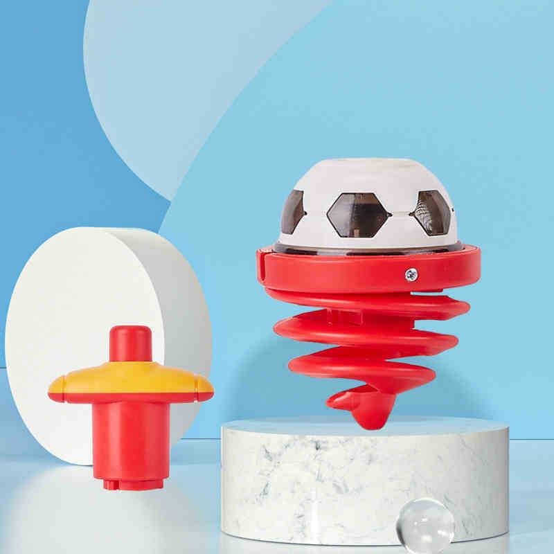 Light Up Music Spring Football Spinner For Kids Parentchild Interactive Toy