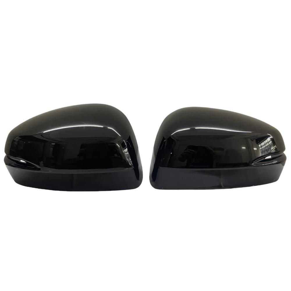 Glossy Black/Carbon Fiber Look Rearview Side Mirror Cover For Honda Odyssey 2015- Wing Cap Exterior Door Rear View Case Trim