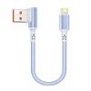 Factory Short USB Type-C Cable 5A Fast Charging 90 Degree Elbow Braided Portable Data Cable for iPhone