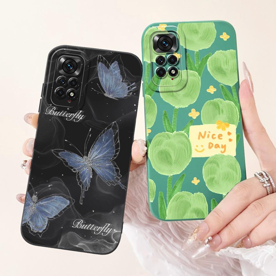 Für Xiaomi Redmi Note 11 11s 4G Handyhülle Redmi Note 11 Pro 4G Global Eleganter Druck Weiches Silikon Linsenschutz Bumper
