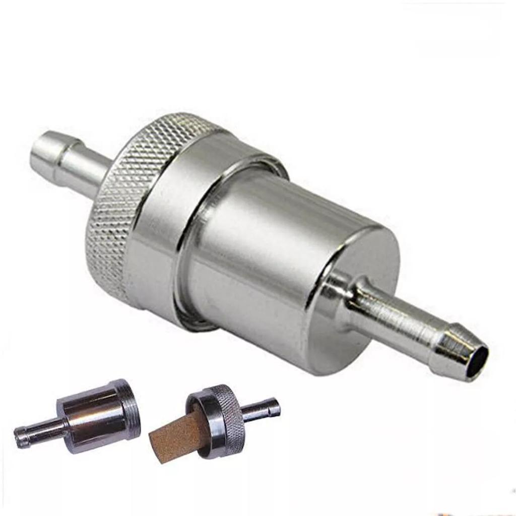 Billet Alloy Fuel Petrol Inline Filter 1/4" 6mm Cleaner Cleanable Fuel Filter Oil And Gas Fuel Filter For Motorcycles