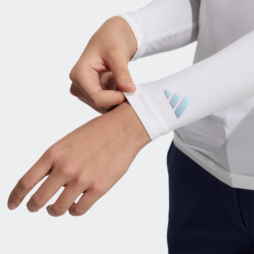 Adidas Solid Color Crew Neck Pullover Long Sleeve Raglan T-Shirt Women Tops White HT0026