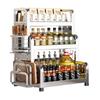 304 Stainless Steel 3-Tier Kitchen Spice & Knife Rack