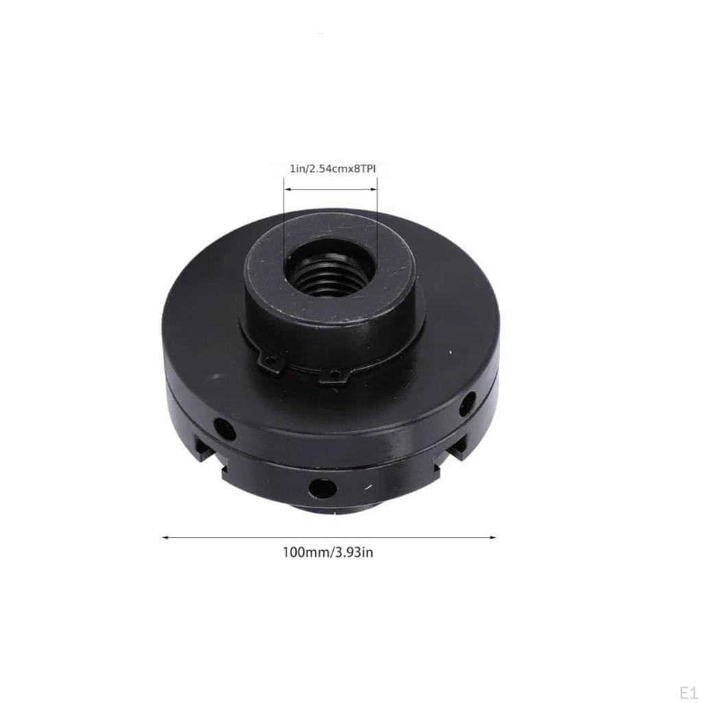 4-Jaw Self-Centering Wood Lathe Chuck Matte Black Tool Sturdy for Workshop