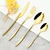 24Pcs/Set Knife Fork Tea Spoon Tableware Vintage Dinnerware 304 Stainless Steel Cutlery Set Party Kitchen Silverware Flatware Set