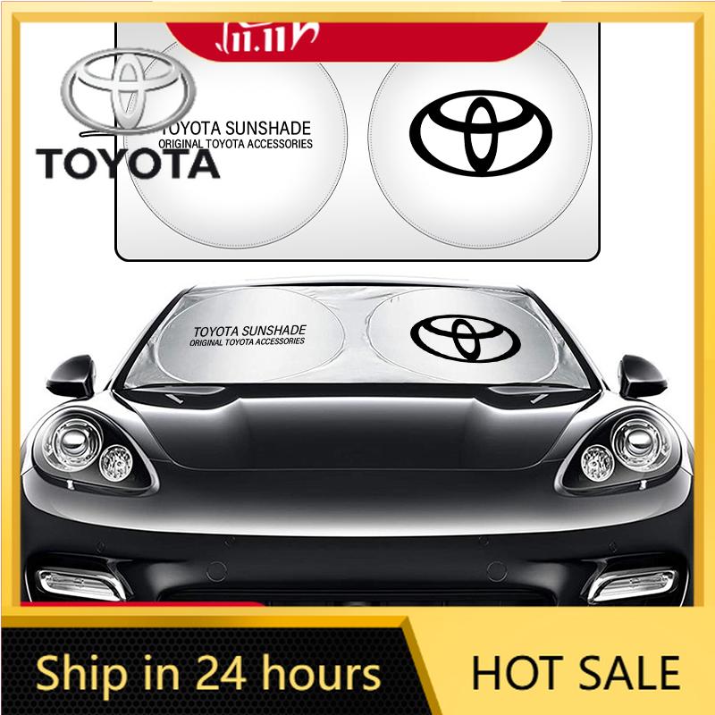 Toyota 2026 New Hub Caps Car Windshield Sunshade Cover Sun Visor UV Protector Accessories Toyota Corolla Cam Car Sticker