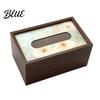 Bathroom Tissue Case Wooden Box Cover Rectangular Paper Towel Dispenser Decorative Napkin Storage Dining Room Holder Organizer for Office Desk Home