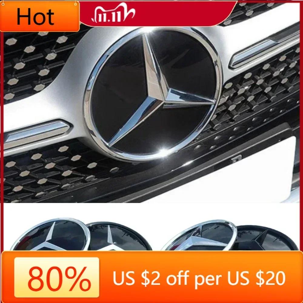 Autoaufkleber 2025 Heiß Für Mercedes Benz 3D ABS Logo Der Stern-Logo-Plakette für den Kühlergrill Spiegelunterseite für Mercedes-Benz für Mercedes