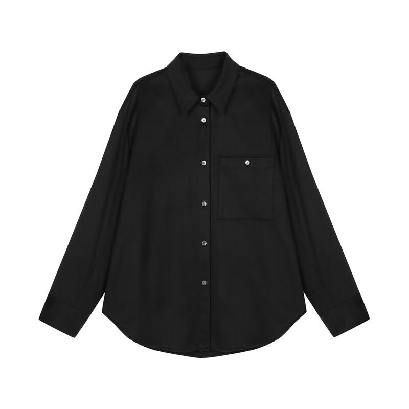 JNBY Women's 2024 Winter Wool Blend Shirt Collar Coat