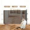 Retractable Cat Gate Anti-Jump Pet Fence - Adjustable Indoor Barrier for Cats with Walk-Through Door