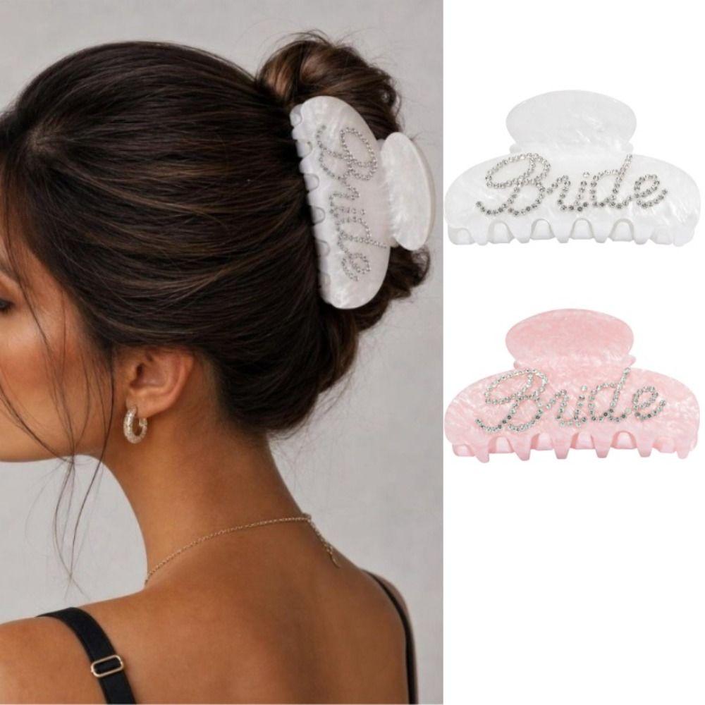 Bridal Shower Decoration Bride Letter Hair Claws Hair Claw Clips Party Supplies