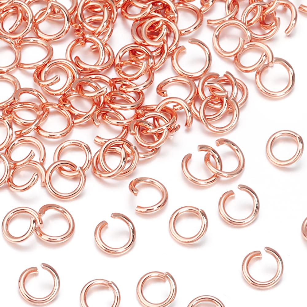 100-200pcs 3-8mm Gold Stainless Steel Open Jump Rings Split Rings Connectors For DIY Necklace Jewelry Finding Making Accessories