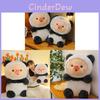 Pig Turned Panda Plush Toy With Short Plush Filling For Kids Sleep Pillow And Home Decor