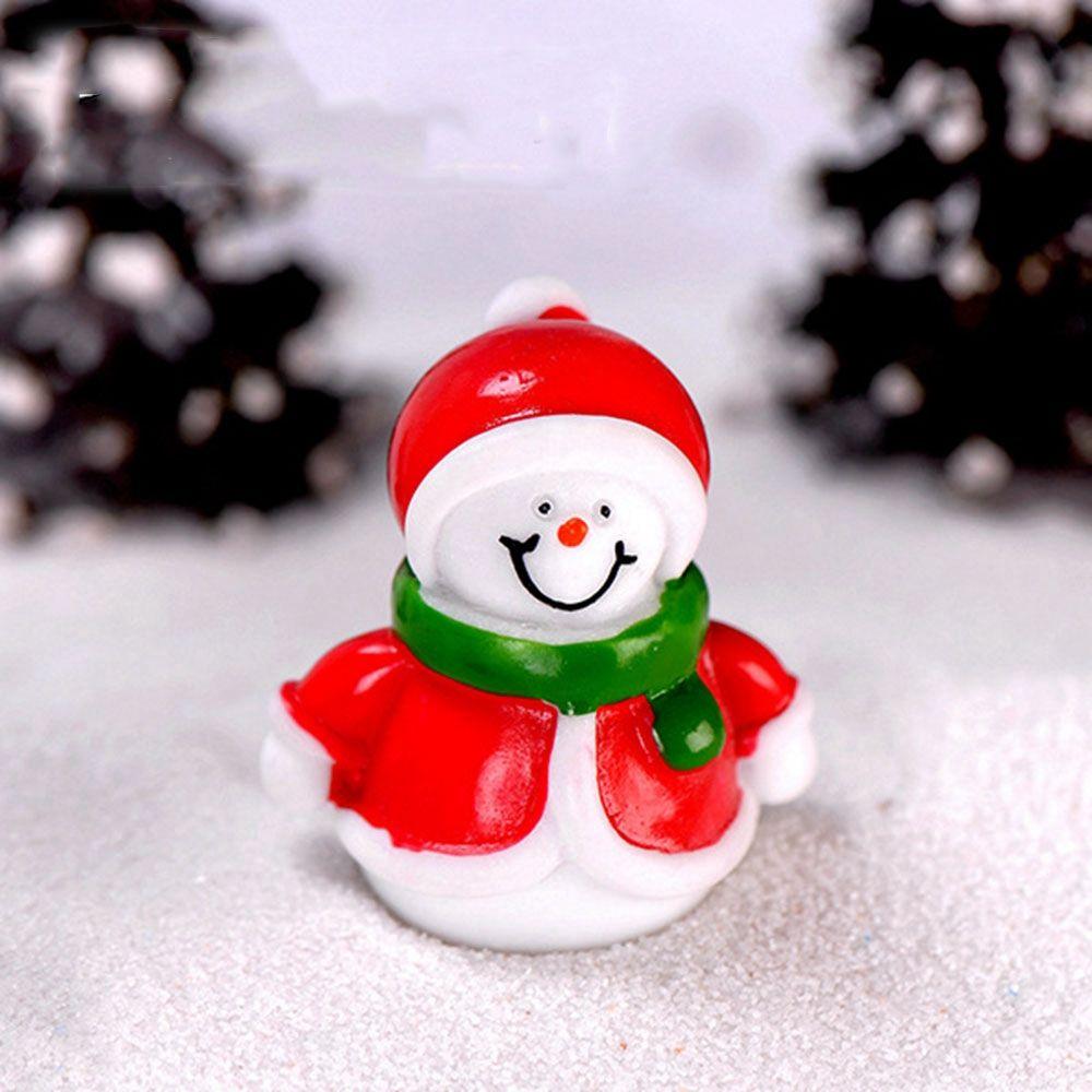 Miniature Landscape Model Cute Christmas Decoration Santa Claus Figurine Xmas Gift Bag Ornament