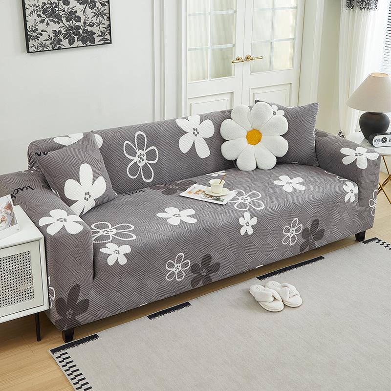 Small Fresh All Inclusive Sofa Cover Non Slip and Stain resistant Sofa Cover Simple Style Four Season Universal Sofa Cover