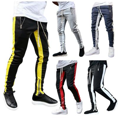 Men's Running Trousers Multi-pocket  Small Feet Slim Tooling Casual Trousers