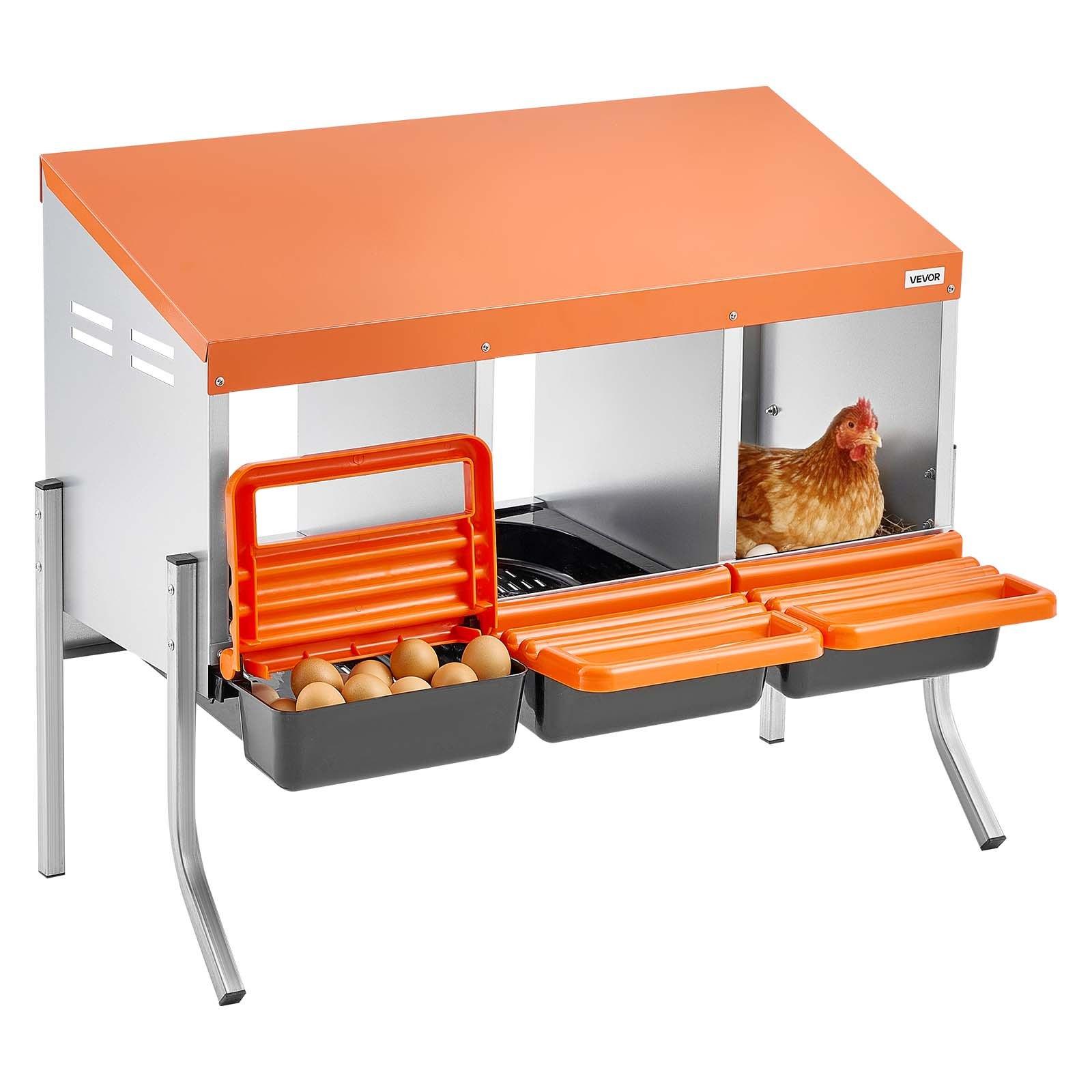 VEVOR Chicken Nesting Boxes, 3 Compartments