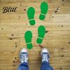 Autocollants de sol colorés Pas de pied Feuilles empreintes de pied Paires 8 Autocollants 4 Chaussures d'enfant Adhésif Amovible Marqueurs de sol PVC Stickers Marche