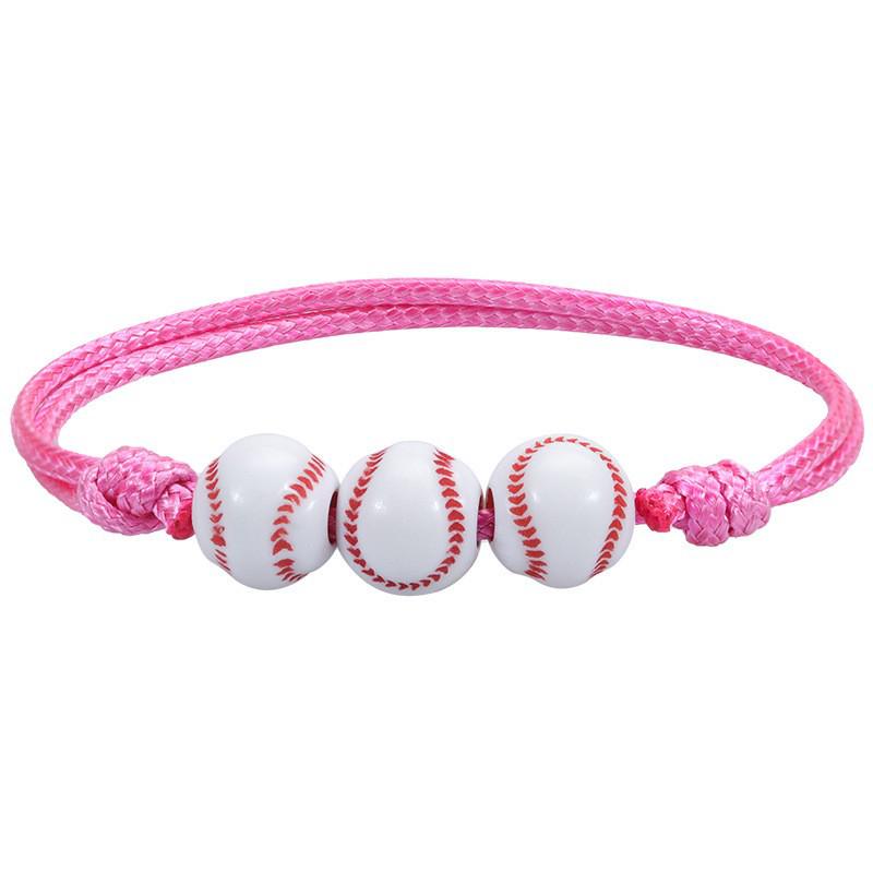 Customized Sports Bracelet - Wax Cord Woven: Basketball, Baseball, Tennis, Rugby, and Football Wristband Jewelry