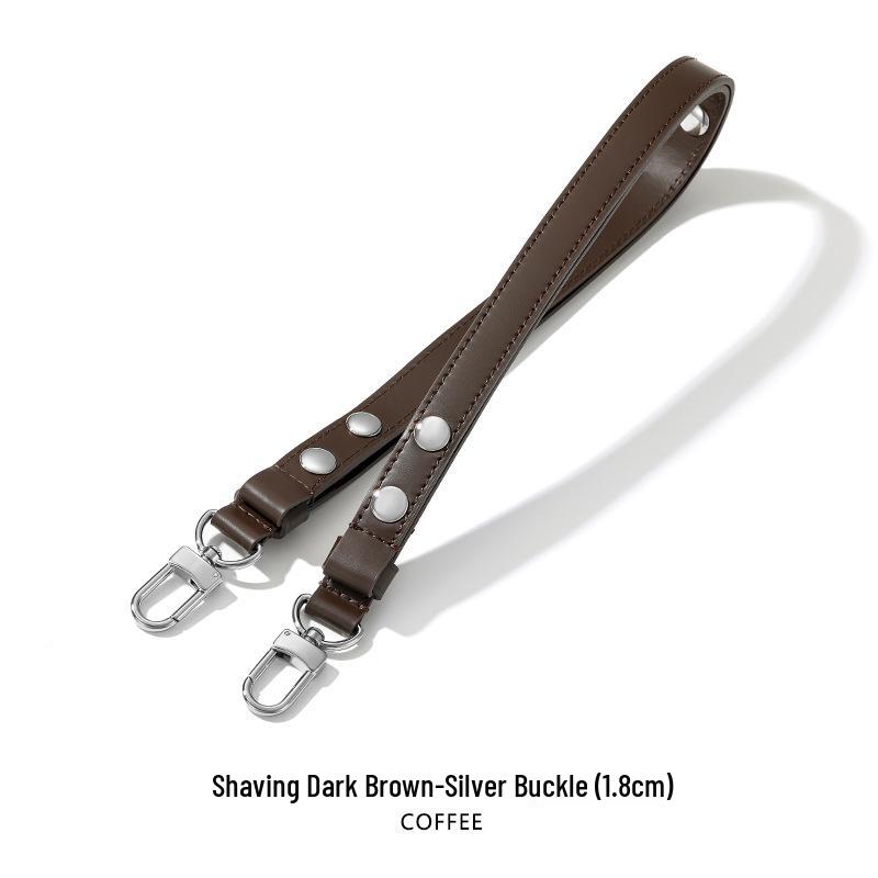 MHS-C-38 Adjustable Three-Speed Brown Women's Underarm Bag with Rivet Shoulder Strap, 26 Wash Bag Transformation.