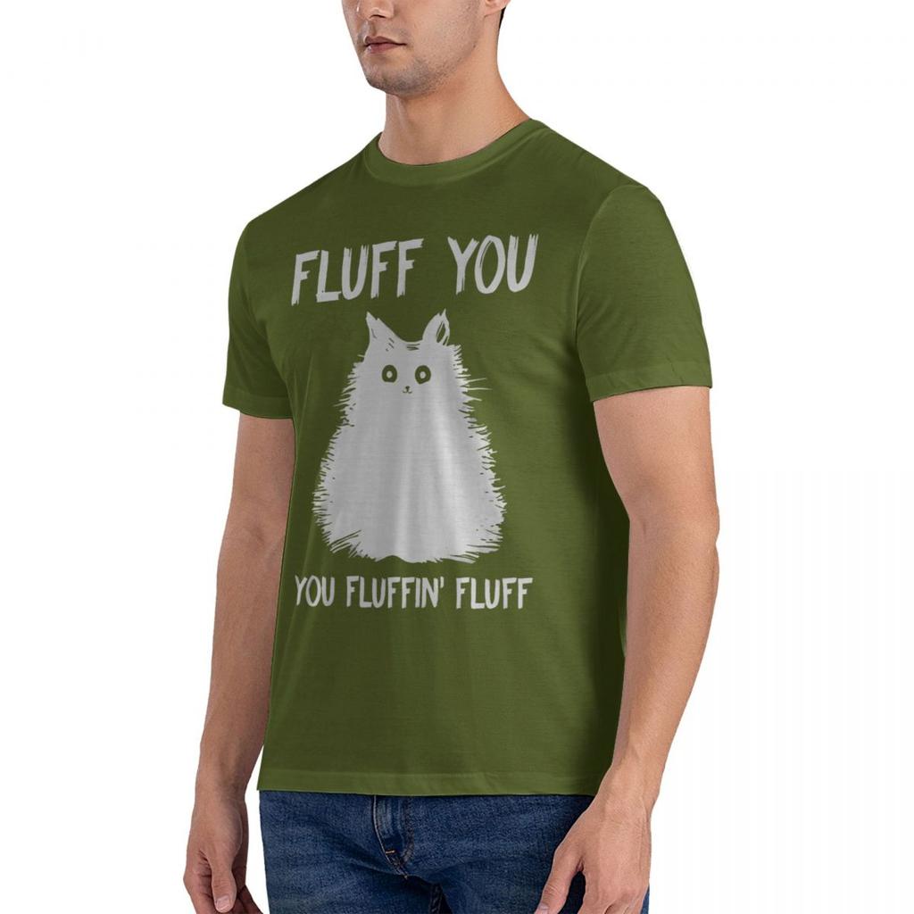 Sport T-Shirt You Fluff Lustige Katze Oversize T-Shirts Mann Vintage Lustig Für Männer Top y2k Mann Kurzarm T-Shirt