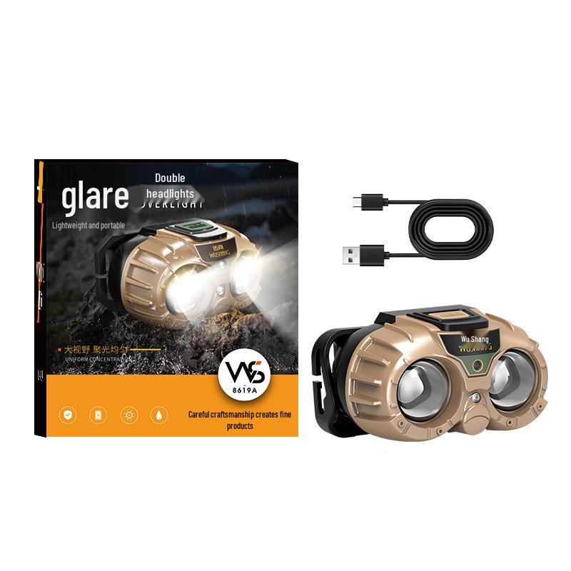 

Wu Shang Multifunctional Mini COB Rechargeable LED Headlamp with Built-in Strong Light for Outdoor Use