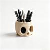Retro Art Skull Shaped Pen Pencil Holder Home Office Desk Makeup Supplies Office Organizer Accessory Prop