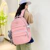 Schoolbag New Korean Version Fashion Backpack Solid Color Large Capacity Casual Backpack Outdoor Sports Couple School Bag