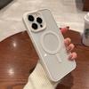 Fargeramme, klart akrylmagnetisk telefondeksel til iPhone 16 Pro Max, 15 14 Pro 11 13 12 11, for Magsafe, støtsikker linsebeskyttelse, gjennomsiktig TPU-deksel