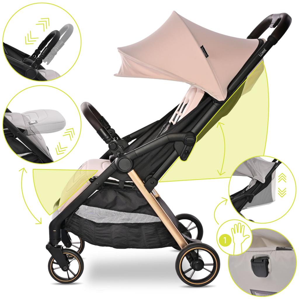 Lorelli loret - passeggino autofold fino a 22 kg | beige